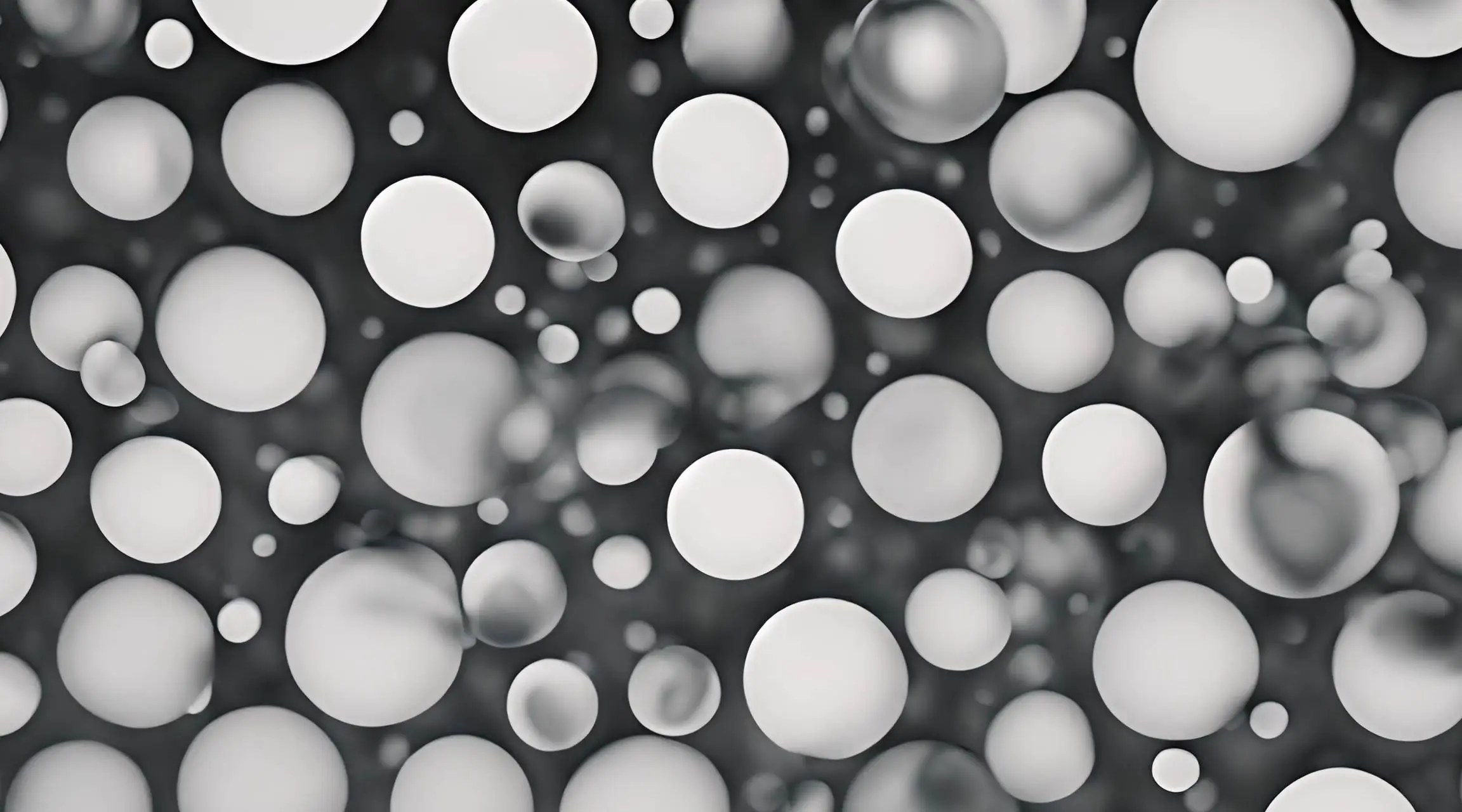Floating Spheres Black and White Backdrop